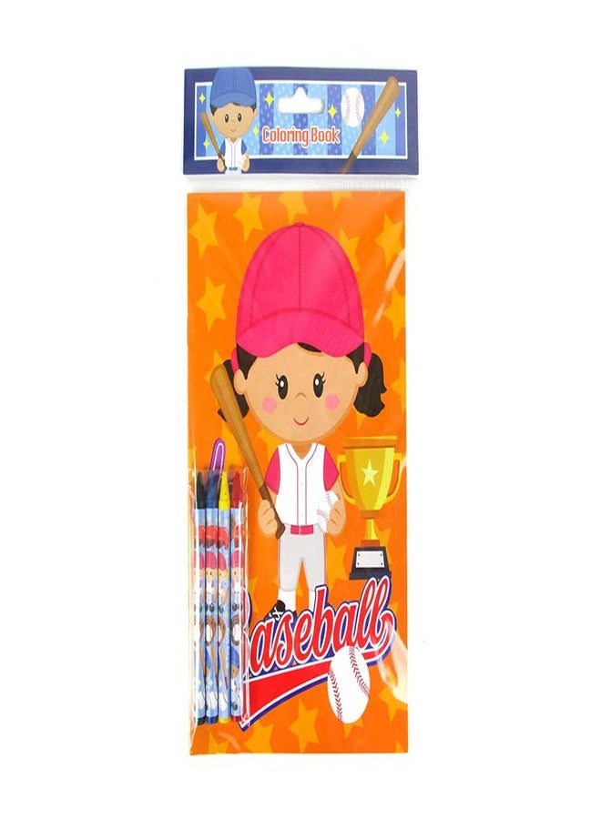 TINYMILLS Baseball Coloring Book Set with 12 Coloring Books and 48 Crayons Baseball Birthday Party Supplies Favor Bag Filler Team Party - Image 5