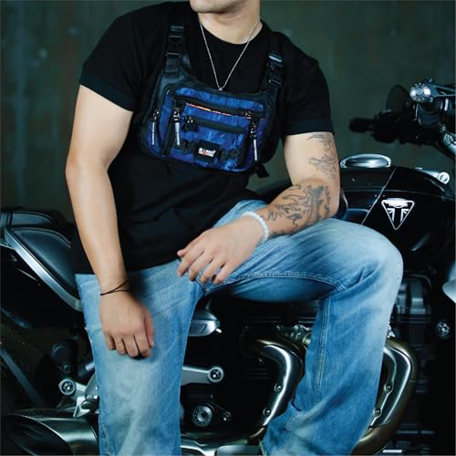 Monkey Troopers Torque Chest Bag, Unisex Harness with Magnetic, Strap Tank Mount, Touch-Sensitive Pocket & Adjustable Fit. Ideal for Biking, Hiking, Travel, Outdoor Adventures(Blue) - Image 2