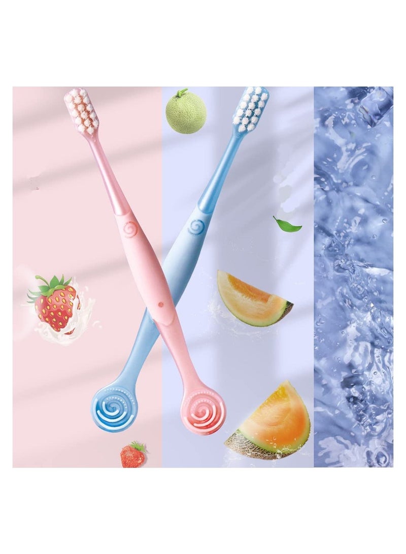 KASTWAVE 6 Pack Extra Soft Toothbrush for Adult, 2 in 1 Soft Bristle Toothbrush with Tongue Scraper for Sensitive Gums and Teeth - Image 5