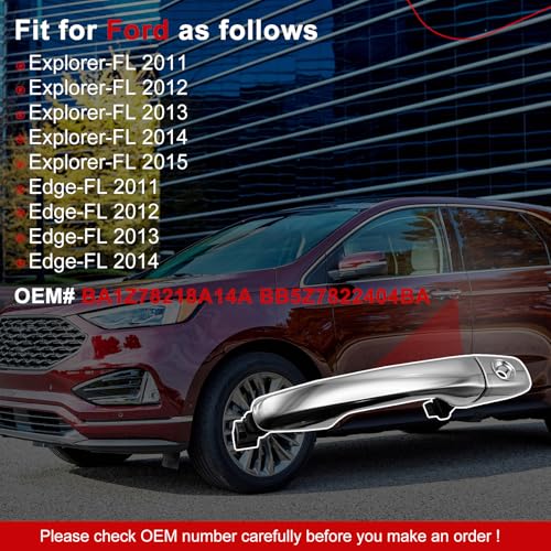 Hsbhlsnx Front Driver Side Exterior Door Handle with Keyhole for Ford ExplorerFL 20112015 EdgeFL 20112014 BA1Z78218A14A BB5Z7822404BA - Image 3
