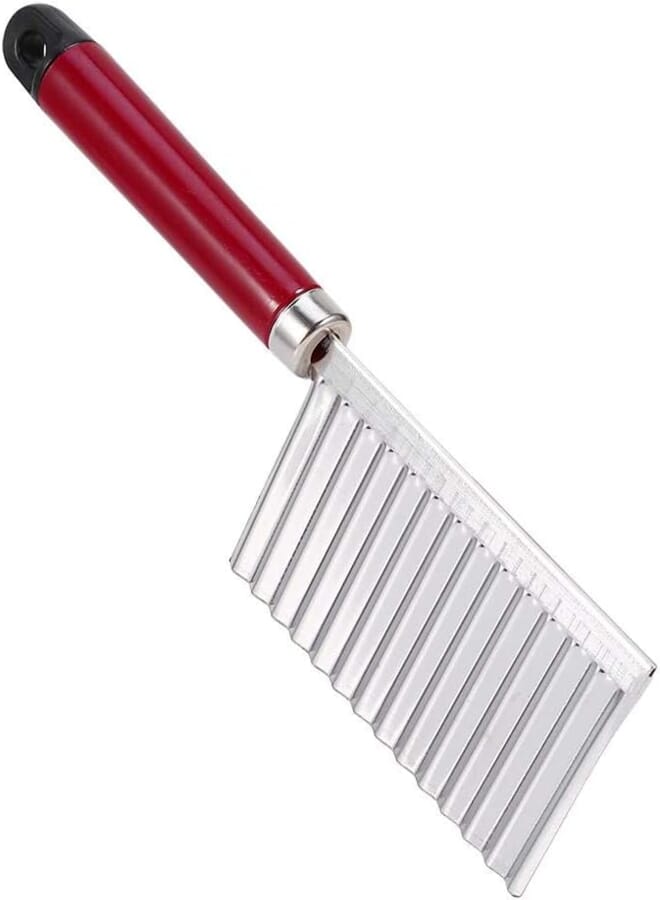 Haofy Stainless Steel Curved Potato Cutter Knife Wavy Blade for Curly Cut Potatoes