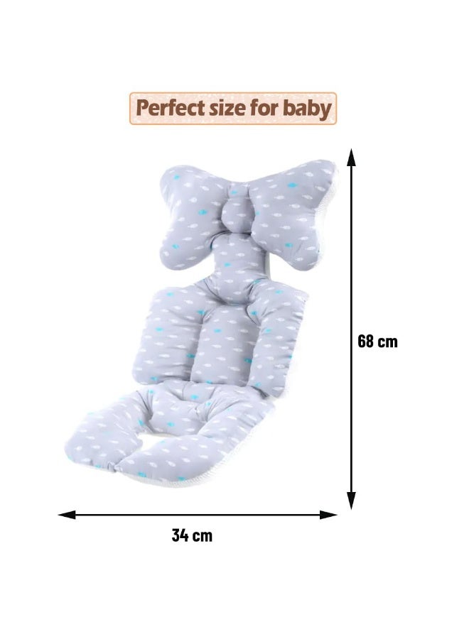 LOKIPA Baby Stroller Cushion Pad, Universal Car Seat Cushion - 3D Air Mesh Breathable Infant Padding, Thick Support for Head & Neck, Soft Liner Mat for Stroller and High Chair - Image 2