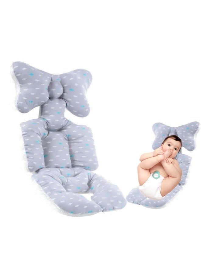 LOKIPA Baby Stroller Cushion Pad, Universal Car Seat Cushion - 3D Air Mesh Breathable Infant Padding, Thick Support for Head & Neck, Soft Liner Mat for Stroller and High Chair - Image 1