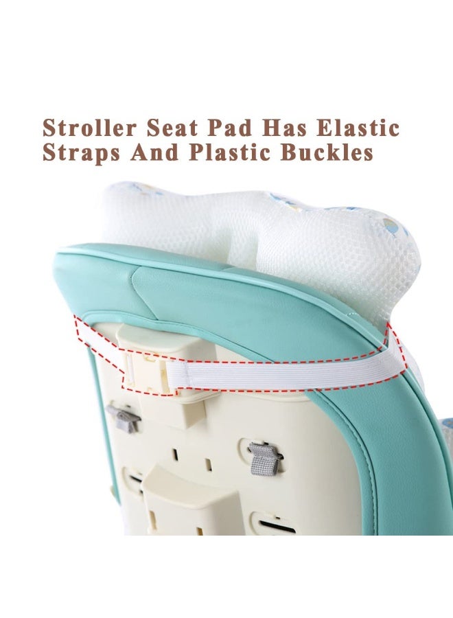LOKIPA Baby Stroller Cushion Pad, Universal Car Seat Cushion - 3D Air Mesh Breathable Infant Padding, Thick Support for Head & Neck, Soft Liner Mat for Stroller and High Chair - Image 5