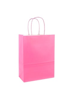 بريما طقم أكياس هدايا ورقية زهري فاتح مكون من 12 قطعة 10x19x25 سم 