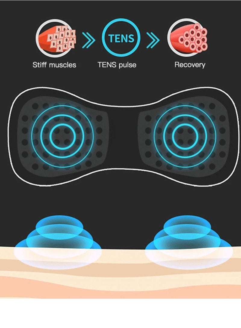 إسكدنيا جهاز تدليك كهربائي للرقبة قابل للحمل بحجم صغير لتدليك الكتف والظهر لتخفيف التعب  لون أسود - Image 4