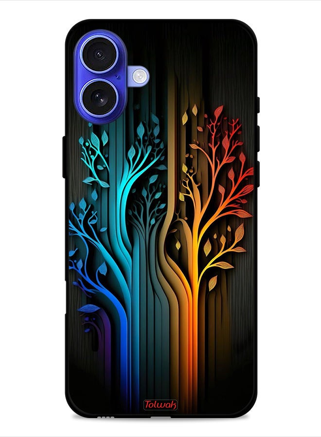 Tolwak Apple iPhone 16 Protective Case Cover Tree Leaves Art - Image 1