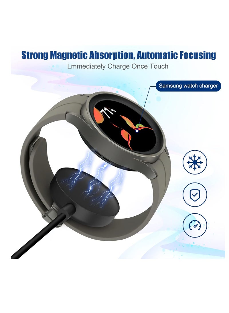 USB Charger Compatible with Samsung Galaxy Watch Ultra/FE/8/7/6/6 Classic/5/5 Pro/4/4 Classic/3/Active 3/Active 2 In 1 USB TO USB C Charger Cable for Galaxy Watch Phone Tablet Earphone - Image 3
