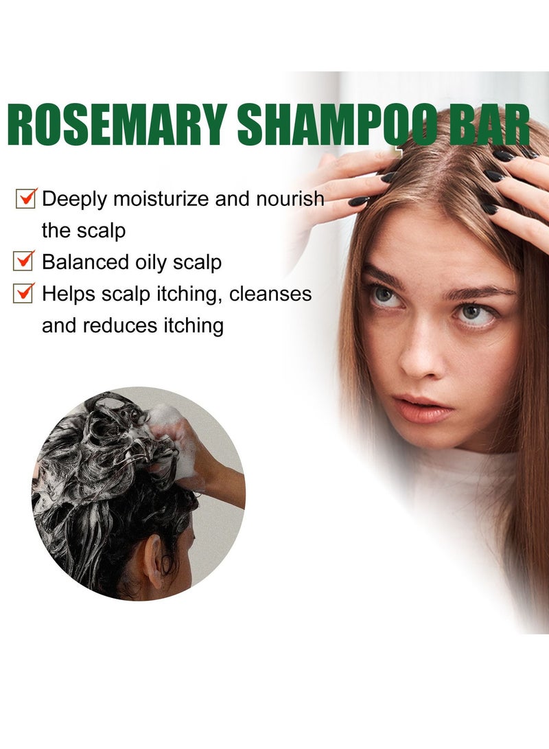 إيلهو روزماري شامبو صابون كثيف ينظف فروة الرأس ، ويحسن من جفاف ، تجعيد الشعر ، وإزالة القشرة ، وتقوية الشعر ، ويمنع تساقط الشعر - Image 4