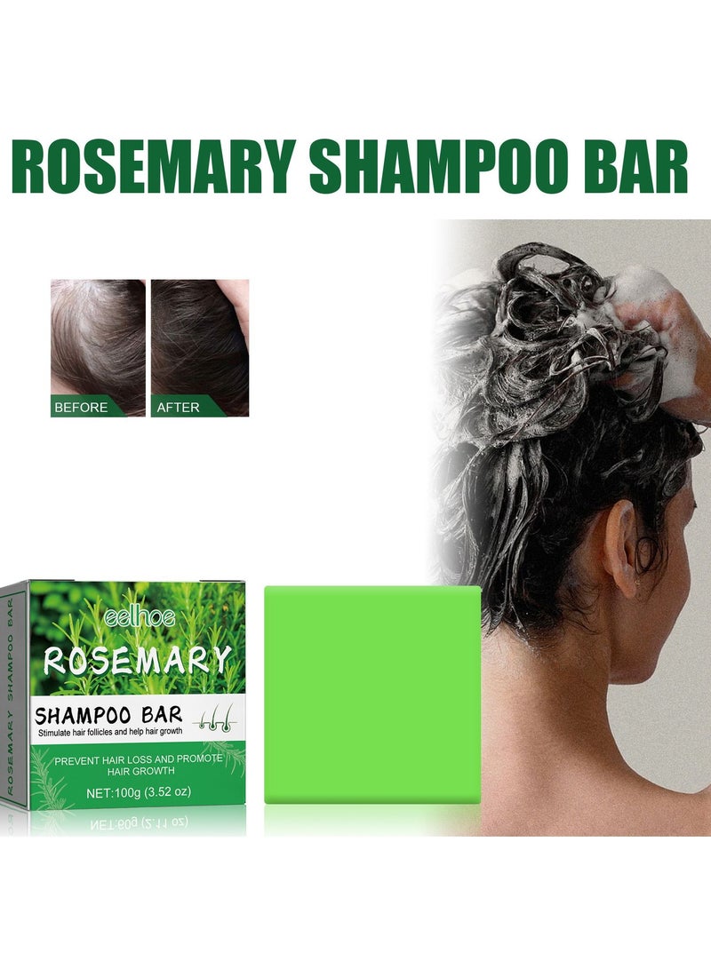 إيلهو روزماري شامبو صابون كثيف ينظف فروة الرأس ، ويحسن من جفاف ، تجعيد الشعر ، وإزالة القشرة ، وتقوية الشعر ، ويمنع تساقط الشعر - Image 2