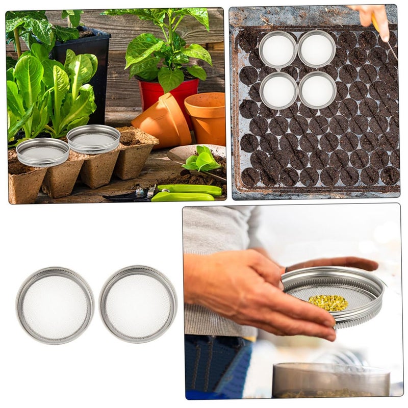 Stainless Steel Sprouting Jar Lids Strainer Screens For Microgreens Mason Jars Set Of 2 - Image 5