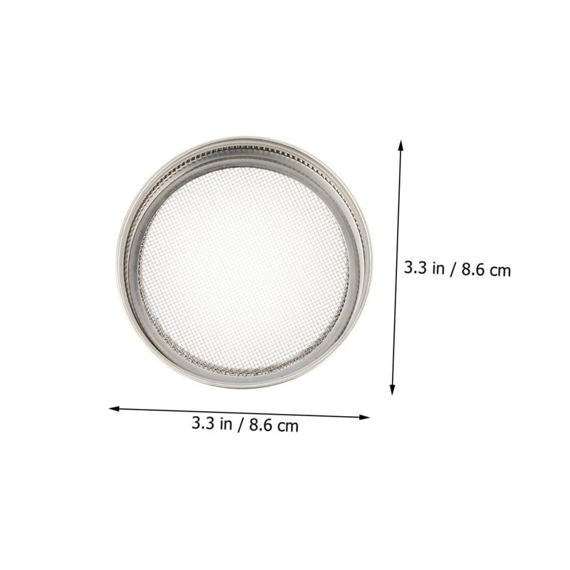 Stainless Steel Sprouting Jar Lids Strainer Screens For Microgreens Mason Jars Set Of 2 - Image 3