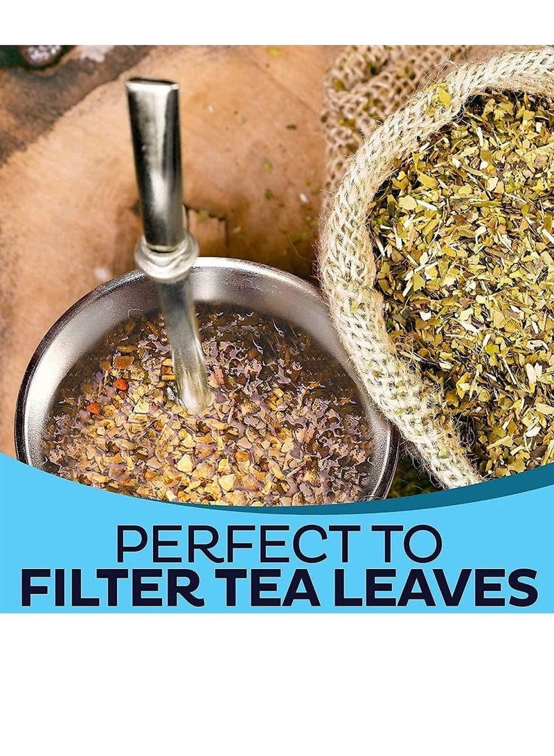 SYOSI Yerba Mate Tea Cup And Bombilla Straw Set 12oz double-wall Stainless Coffee Water Tea Cup Natural Mate Gourd Cup Kit For Yerba Mate Loose Leaf Drinking Easy to Clean - Image 3