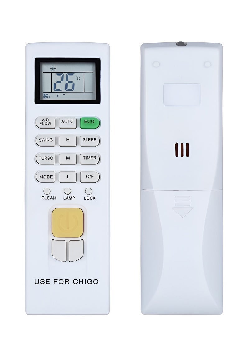 ELTRAZONE AC Remote Control for CHIGO Air Conditioner Model ZH/JA-03, ZHJA-03, ZH/JA 03 – Universal Replacement Remote, Easy-to-Use, High-Quality, Reliable, Compatible with CHIGO Air Conditioners, Durable, Efficient Cooling Control, Black - Image 1