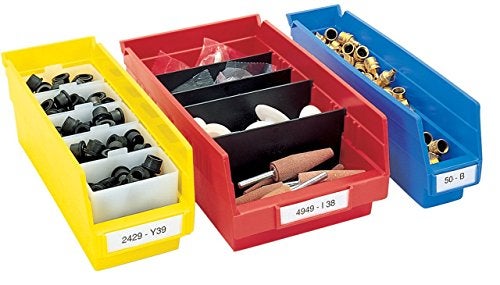 Akro-Mils 40150 Plastic Width Dividers for 4" Tall Shelf Bins Models 30150, 30158, and 30154, Custom Storage Inserts for Tools, Crafts & Supplies, 24-Pack, Black - Image 2