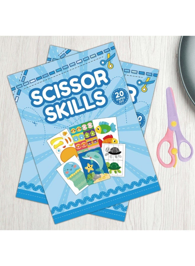 Capstro Ocean Paper Cut Activity Book – DIY Scissor Skills Workbook for Kids with Sea Animal Cutting Practice, Early Learning Craft Book for Fine Motor Development & Creative Play – Ocean - Image 4
