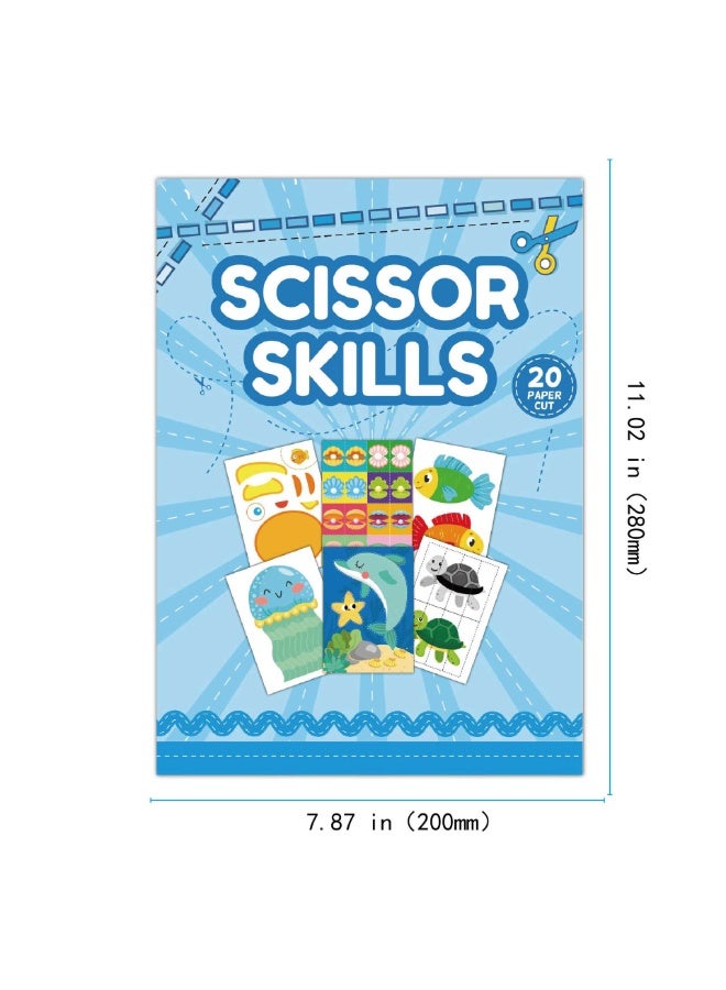 Capstro Ocean Paper Cut Activity Book – DIY Scissor Skills Workbook for Kids with Sea Animal Cutting Practice, Early Learning Craft Book for Fine Motor Development & Creative Play – Ocean - Image 5