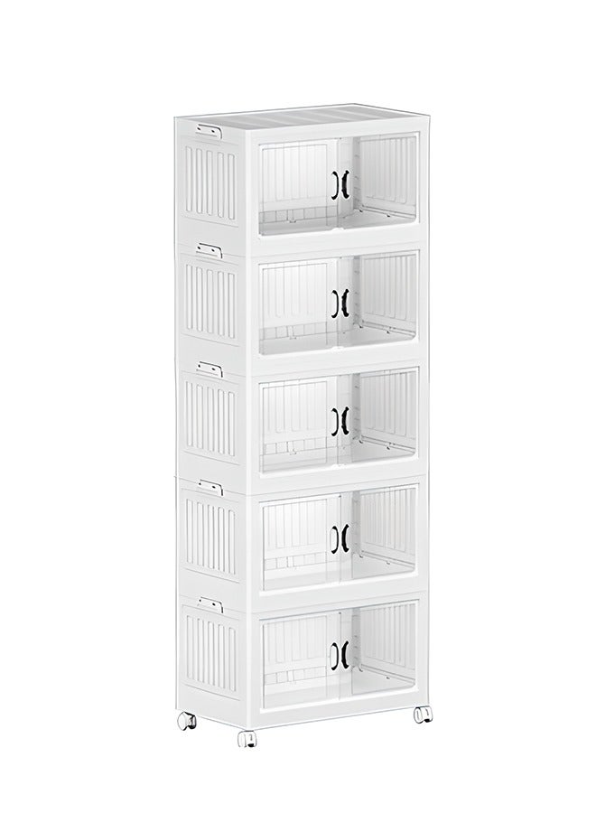 Generic 5-Layer Foldable Drawer Shelves, Multi-Functional Storage Cabinet, Durable and Strong, Suitable for Storage in Offices, Homes, Kitchens, Etc  - Image 1