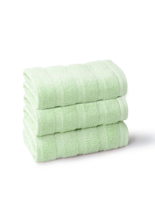 MYTRIDENT Quick Dry Towel, 400 GSM, 100% Cotton Towel, 3 Pc Wash, Sage - Image 2