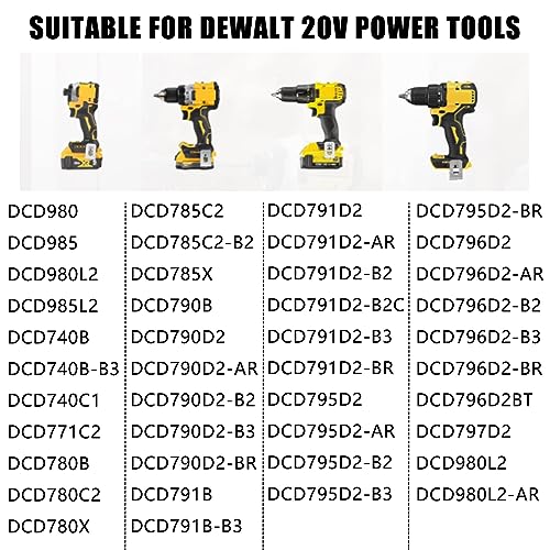AccEncyc Belt Clips for Dewalt 2 Pack Drill Belt Clip Hook for Dewalt Drill Tool Clips for Dewalt N268241 Fit for 20V Power Tools DCD980 DCD985 - Image 4