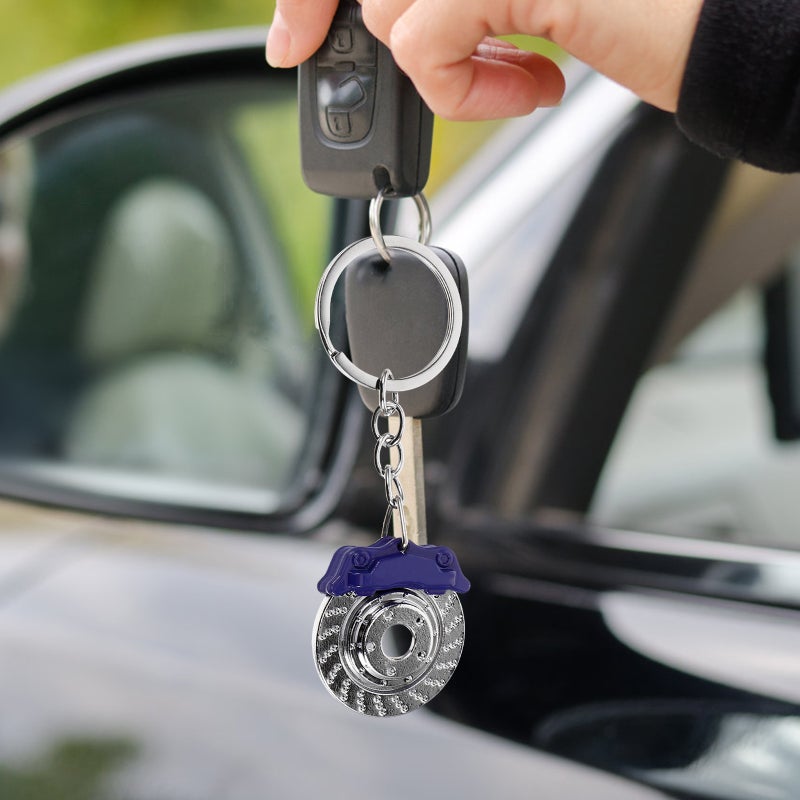 Car Keychain Brake Disc Keychain Bag Hanging Key Vintage Bag Keychain for Men - Image 3