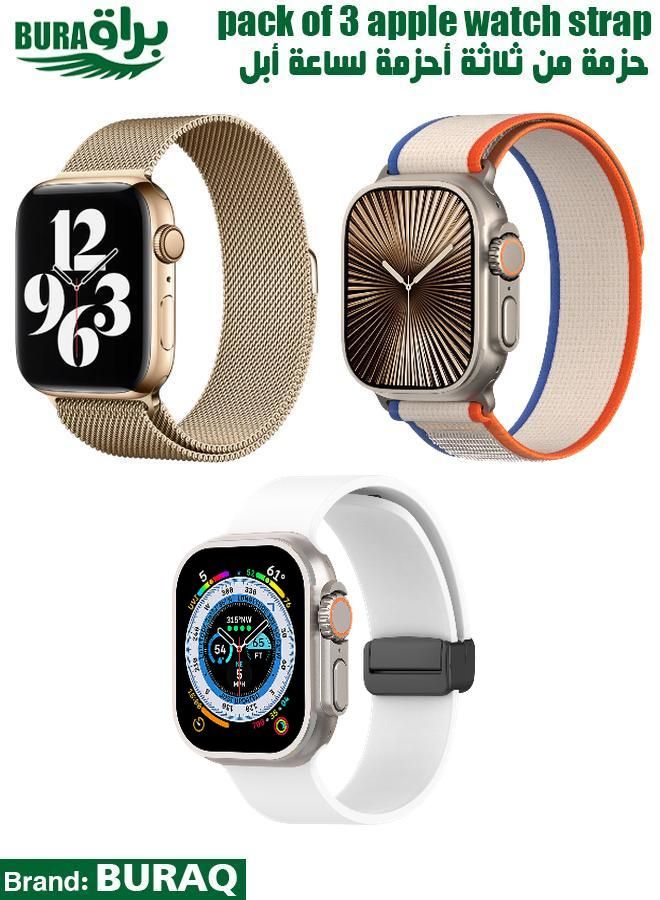 Apple Watch Band Strap For Apple Watch Ultra 2/Ultra 49mm, Series 10 46mm, 9/8/7 45mm, SE2/SE/6/5/4 44mm, 3/2/1 42mm