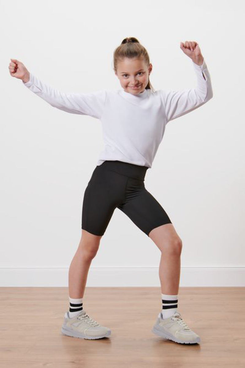 Tchibo Kids Girl Solid Cycling Shorts, Black - Image 1