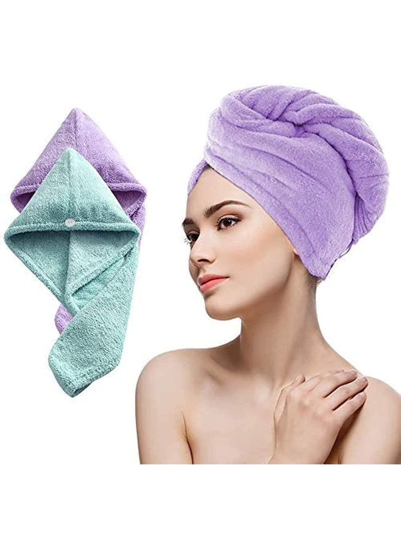 Hair Towel Microfiber Hair cap For Drying Hair Faster, without Frizz, in Cute Shapes Multicolour - Image 1