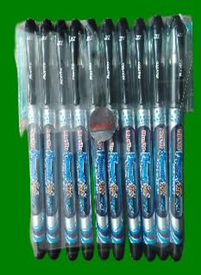FIRST CLICK Rorito's New Flymax DZ Black Gel Pen Set of 20 Pieces, Black 0.5 MM Meta Metal Tip, Waterproof Liquid Ink for Extra Fast Writings. - Image 2