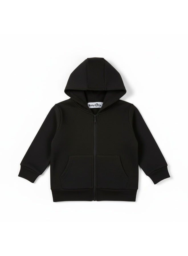 Baby Co. Black Zip up Hoodie Sports Jacket for Boys & Girls - Image 4