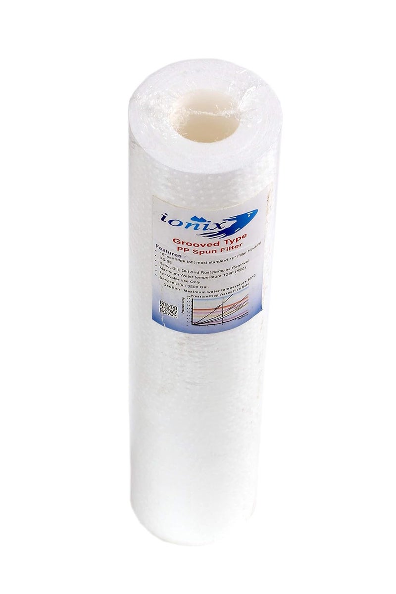 IONIX Grooved Type Spun Filter Higher Shelf Life Ultra Filteration Technology Compatible with All Standard Size 10 inch pre Filters - Image 3