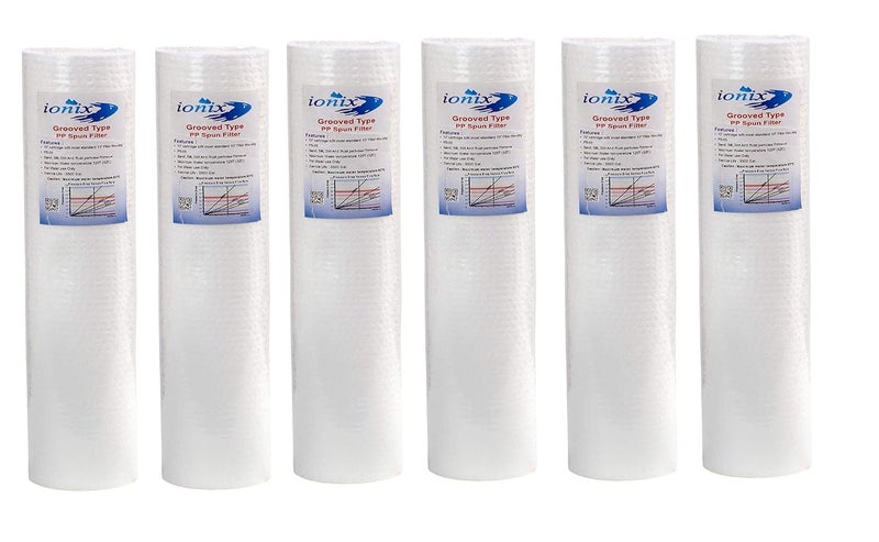 IONIX Grooved Type Spun Filter Higher Shelf Life Ultra Filteration Technology Compatible with All Standard Size 10 inch pre Filters - Image 1