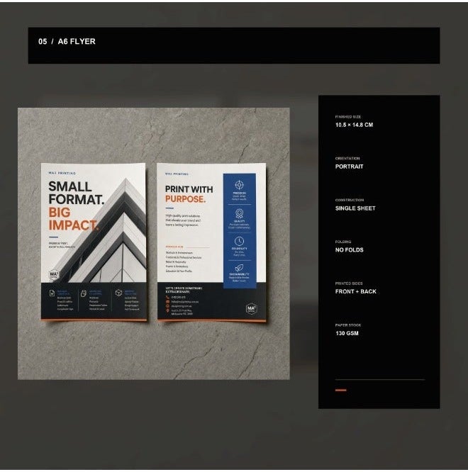 Premium A6 Glossy Flyers(100pcs) | Compact Marketing Prints | Fast 48-Hour Delivery - Image 1