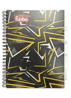 Funbo FUNBO - A4 Size, 150 sheets notebook with PP cover and dividers for 5 subjects(Inspire)  - Image 1