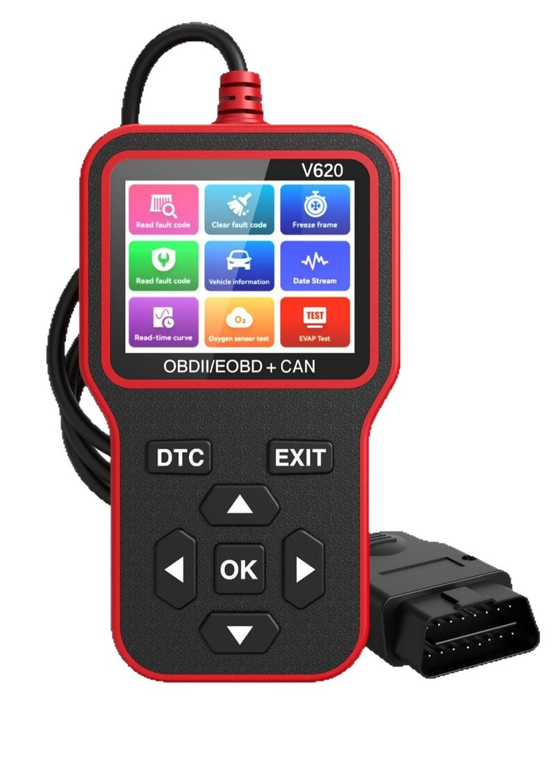 2.8-inch Large Color Screen Handheld Multifunctional Car Diagnostic Device Code Reading Card - Image 2