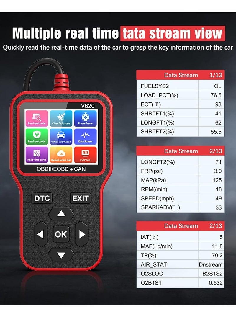 2.8-inch Large Color Screen Handheld Multifunctional Car Diagnostic Device Code Reading Card - Image 5