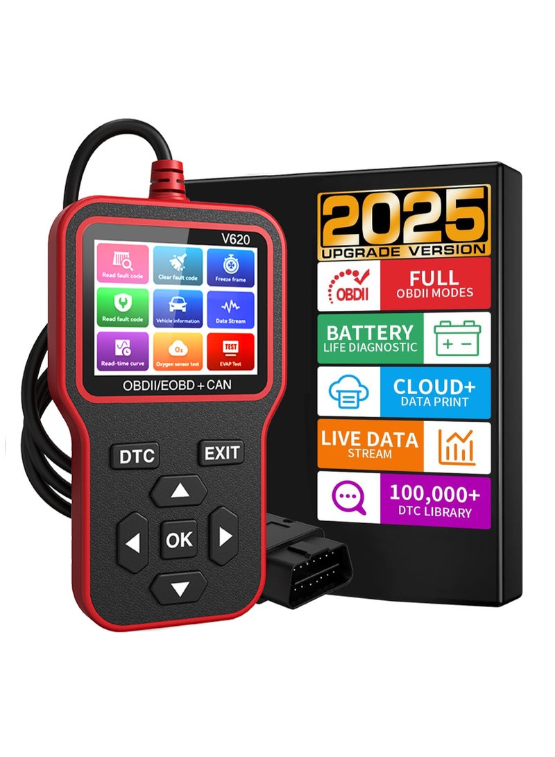 2.8-inch Large Color Screen Handheld Multifunctional Car Diagnostic Device Code Reading Card - Image 1