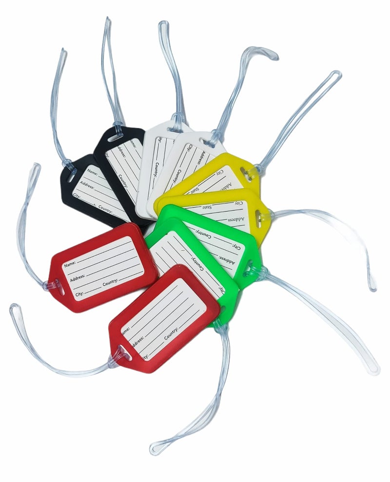 Kidultz (Pack of 12) Luggage Tags, Smart Tags for Travel suitcases, School Bags, etc..for Easily Identification of Bags Available with Silicon Band(Multicolour) - Image 2