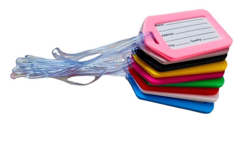 Kidultz (Pack of 12) Luggage Tags, Smart Tags for Travel suitcases, School Bags, etc..for Easily Identification of Bags Available with Silicon Band(Multicolour) - Image 1