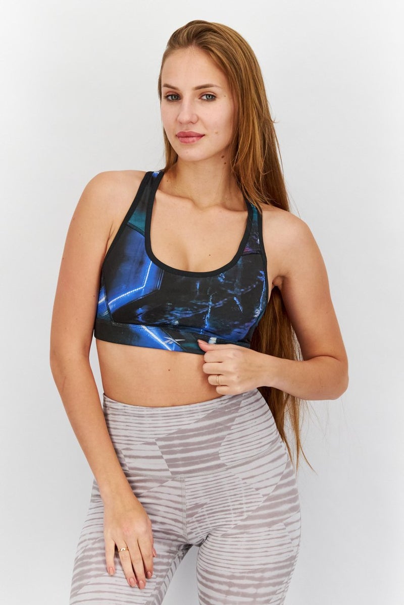 Reebok Women Padded Sleeveless Sports Bra, Multicolor - Image 1