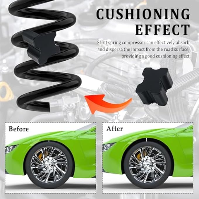 Azonee 4Pcs Car Coil Spring Spacers Heavy Duty Rubber Lift Blocks Enhance 1 To 15 Spacing Universal Front Rear Spring Rate Suspension Lift Accessories Suitable For Most Vehicles - Image 3