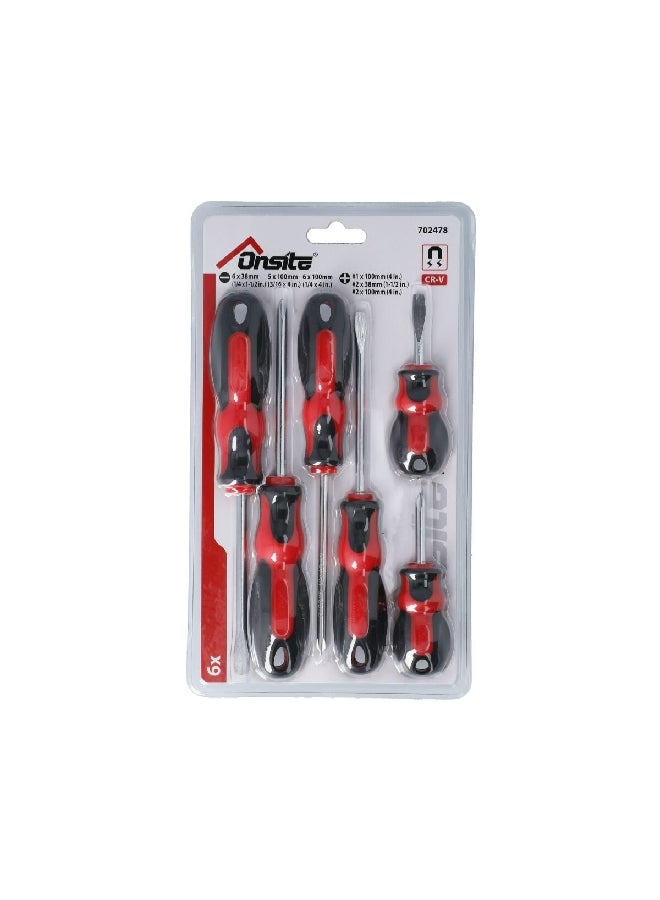6-Piece Precise and Convenient Screwdriver Set Multicolor 16 x 27.6 x 2.8 cm 702439