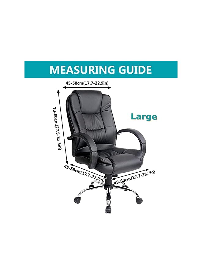 The Bros Office Chair Cover Velvet Computer Chair Cover Stretch Rotating Chair Cover Removable Swivel Slipcover Boss Chair Cover Protectors High Back Large (Gray,Large) - Image 5