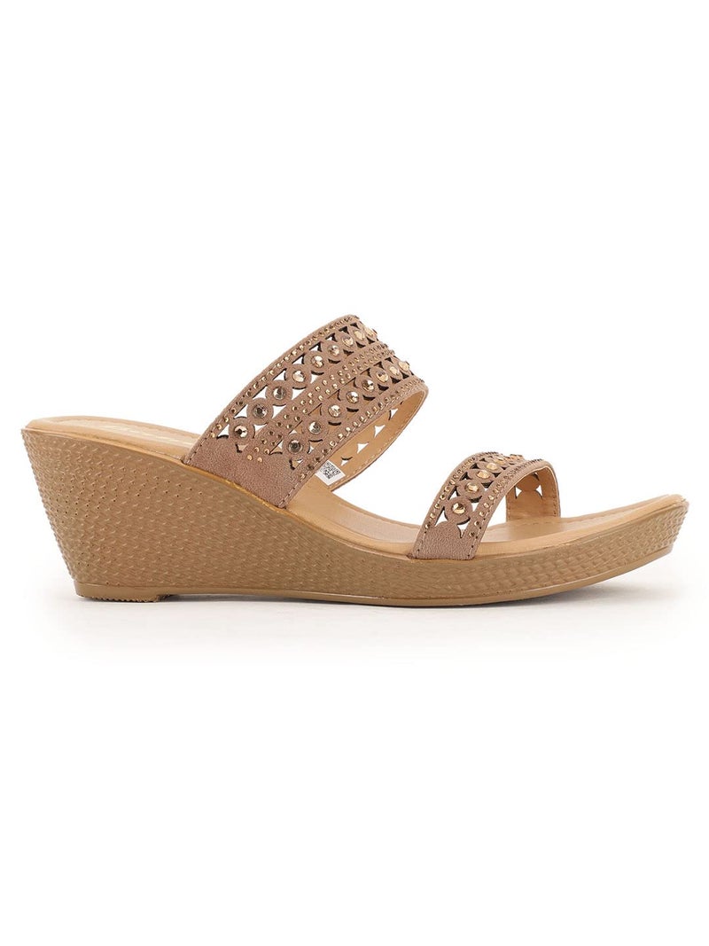 Bata Women's Wedge Heel Sandal - Grey (5 UK) (6712867) - Image 2