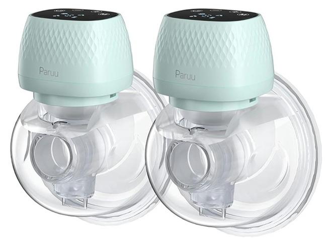 Paruu مضخة ثدي كهربائية محمولة قابلة لإعادة الشحن بدون استخدام اليدين مع 3 أوضاع و9 مستويات وشاشة ذكية ووظيفة الذاكرة - Image 1