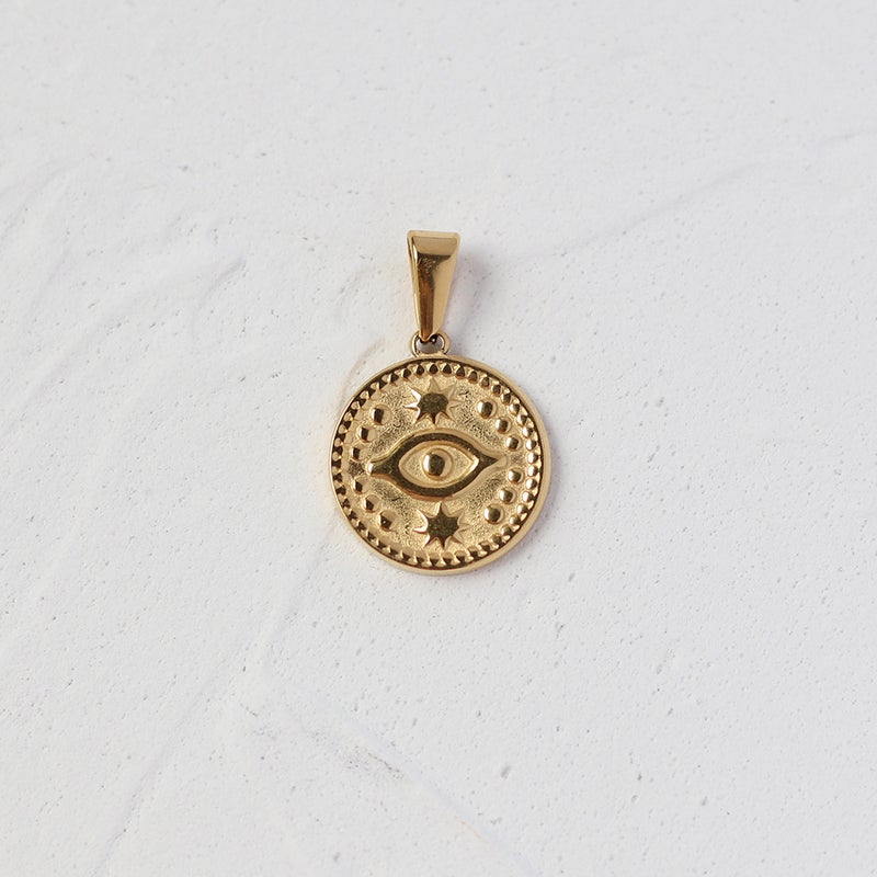 Generic L-Series Pendant Serpentine Rose Coin Clasp Necklace L20 Eye Round Card 