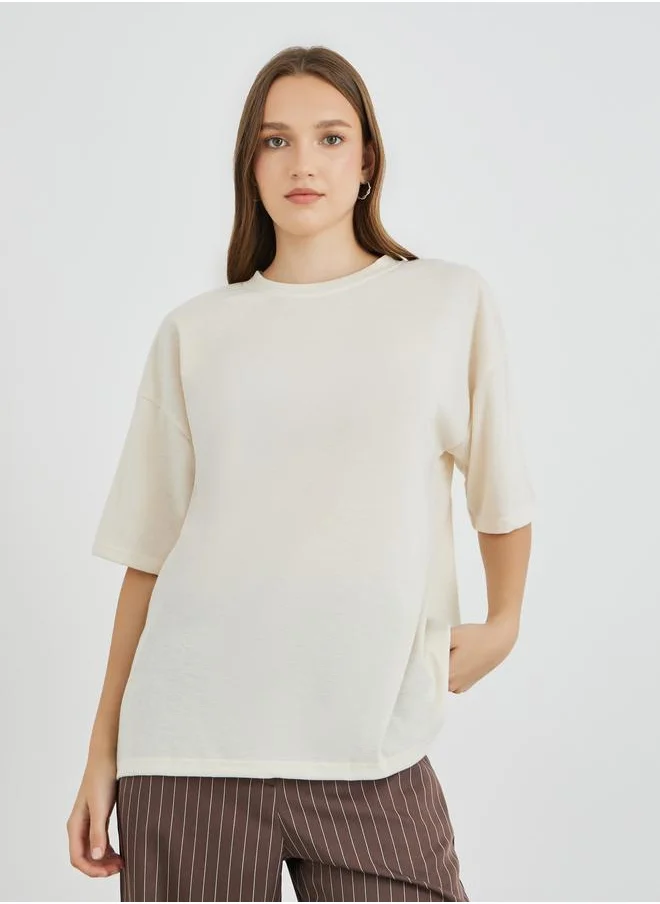 Take Two Take Two Slogan Print Regular Fit T-Shirt
