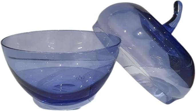 بي آند دي بي & دي برطمان تخزين زجاجي مع غطاء، شكل دمعة، تصميم زخرفي، سعة 500 مل، أزرق 15×12×15 سم - Image 4