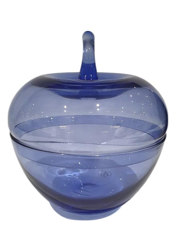 بي آند دي بي & دي برطمان تخزين زجاجي مع غطاء، شكل دمعة، تصميم زخرفي، سعة 500 مل، أزرق 15×12×15 سم - Image 3