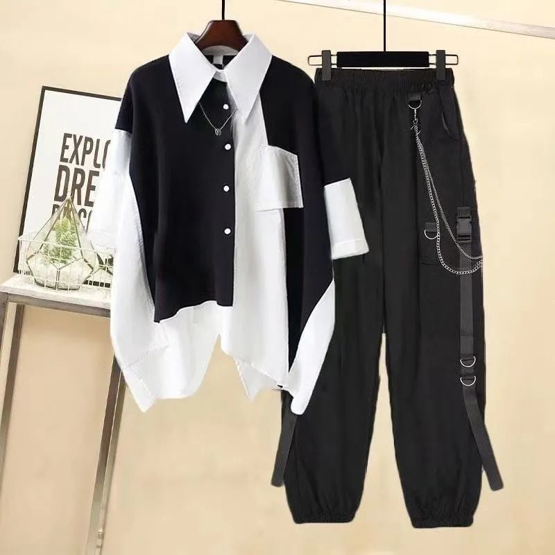 Suit Summer Korean Style Loose Design Casual Suit Short-Sleeved Shirt Handsome Overalls Two-Piece Set For Men And Women - Image 2